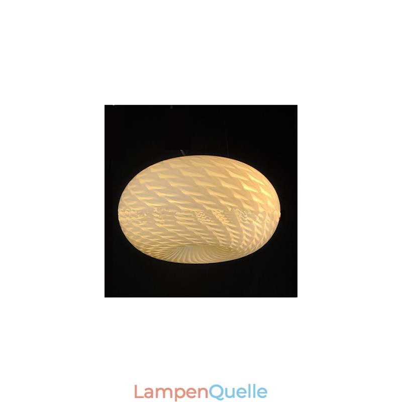 Moderne minimalistische geschnitzte milchig weiße Kronleuchterlampe