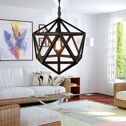 Rustikaler Lodge-Kronleuchter im Vintage-Stil aus Metall