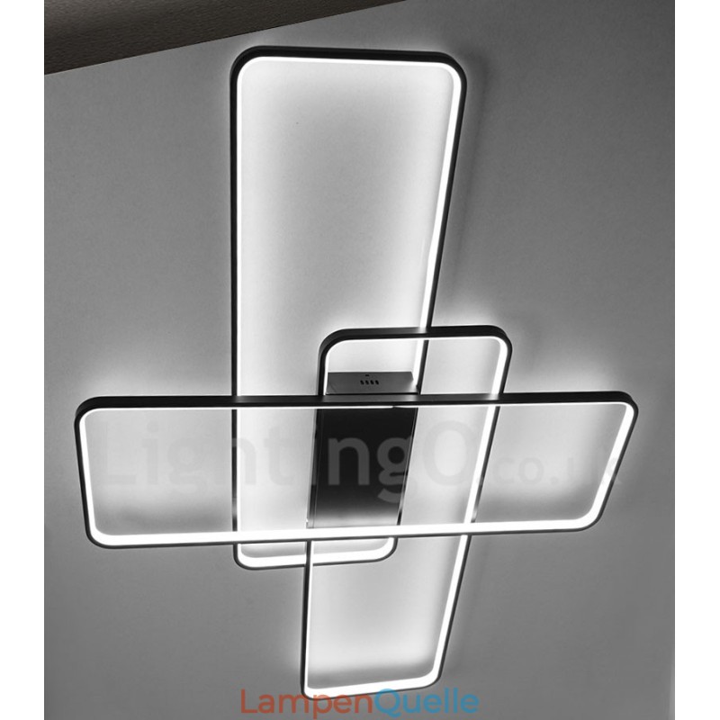 Moderne Deckenleuchte mit zeitgenössischer Aluminium-Malerei, bündige Wandleuchte mit Ferndimmer für Wohnzimmer, Schlafzimmer, kann auch als Wandleuchte verwendet werden