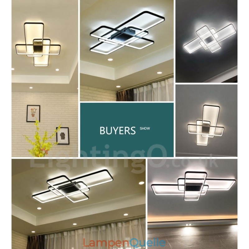 Moderne Deckenleuchte mit zeitgenössischer Aluminium-Malerei, bündige Wandleuchte mit Ferndimmer für Wohnzimmer, Schlafzimmer, kann auch als Wandleuchte verwendet werden