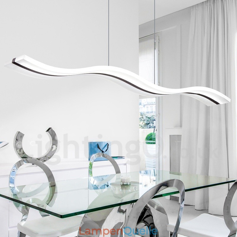 Dimmbare lineare Pendelleuchte mit Fernbedienung, modernes Design