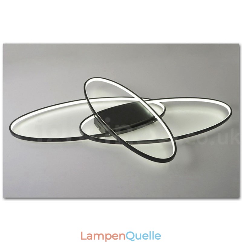 Dimmbare ovale, moderne Deckenleuchte aus Aluminium, Unterputzlampe für Wohnzimmer, Schlafzimmer, kann auch als Wandleuchte verwendet werden