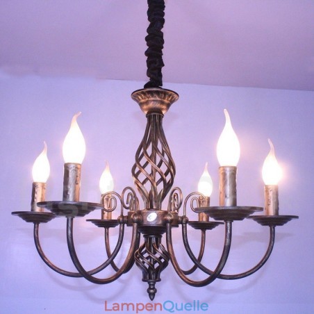 6 Licht Rustikalen Retro Vintage Schwarz Weiß Anhänger Kerze Kronleuchter 6 Licht Rustikalen Retro Vintage Schwarz Weiß Anhänger Kerze Kronleuchter