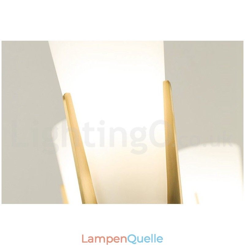Retro Vintage Messing Kristalle Anhänger Kerze Kronleuchter mit Glasschirmen