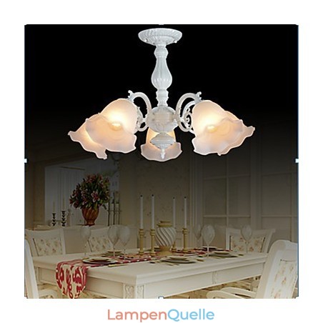 Deckenleuchte Fünf Lichter Weiß Europäisch Retro Klassisch Deckenleuchte Fünf Lichter Weiß Europäisch Retro Klassisch