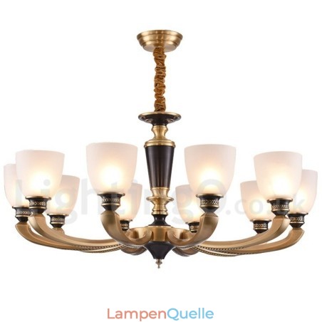 Luxuriöser rustikaler Retro-Vintage-Kerzenleuchter aus reinem Messing mit Glasschirmen Luxuriöser rustikaler Retro-Vintage-Kerzenleuchter aus reinem Messing mit Glasschirmen