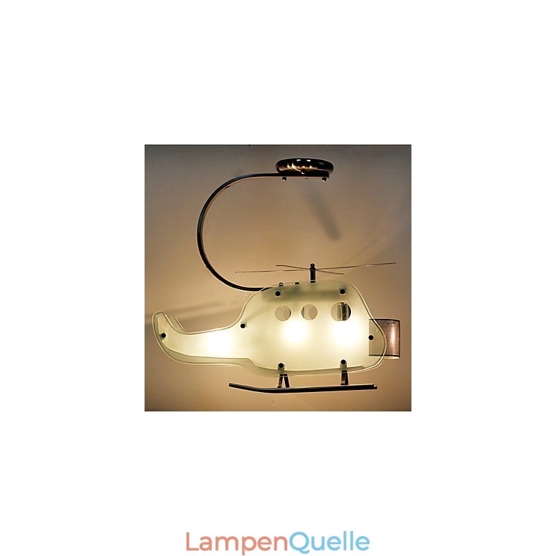 Einfache Kinderlampe Cartoon Glas Hubschrauberlampe