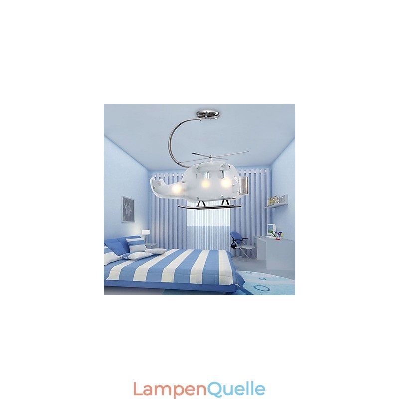 Einfache Kinderlampe Cartoon Glas Hubschrauberlampe