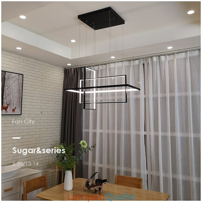 Dimmbare lineare Pendelleuchte mit Fernbedienung Umgebungslicht Lackierte Oberflächen Aluminium Modernes Design