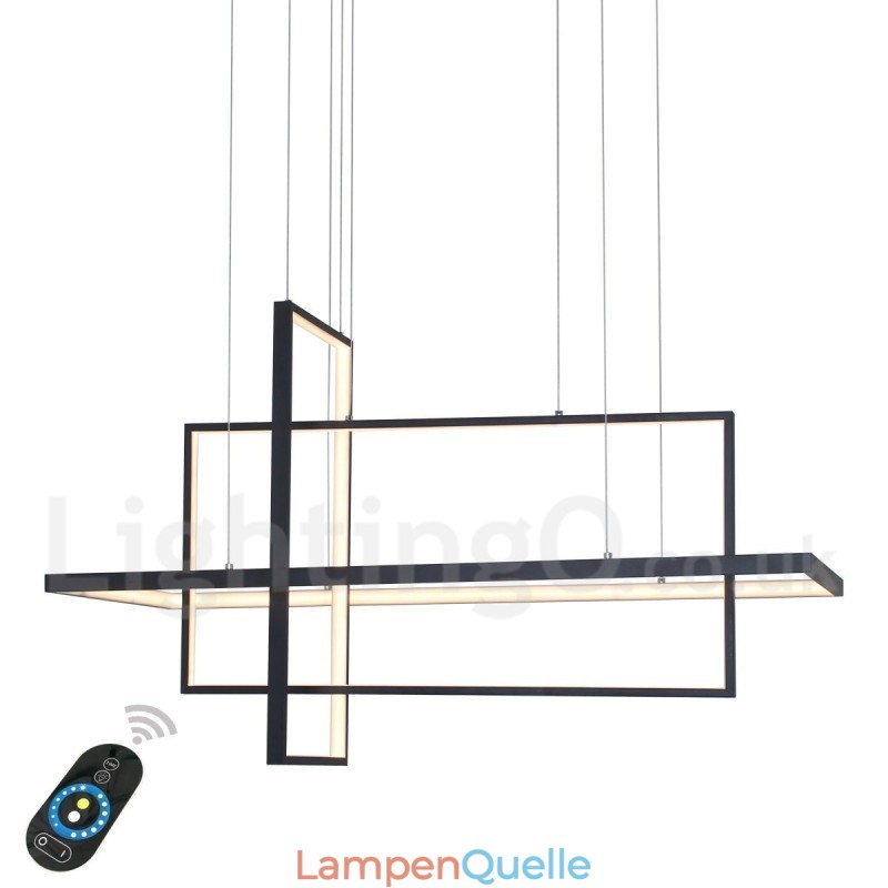 Dimmbare lineare Pendelleuchte mit Fernbedienung Umgebungslicht Lackierte Oberflächen Aluminium Modernes Design