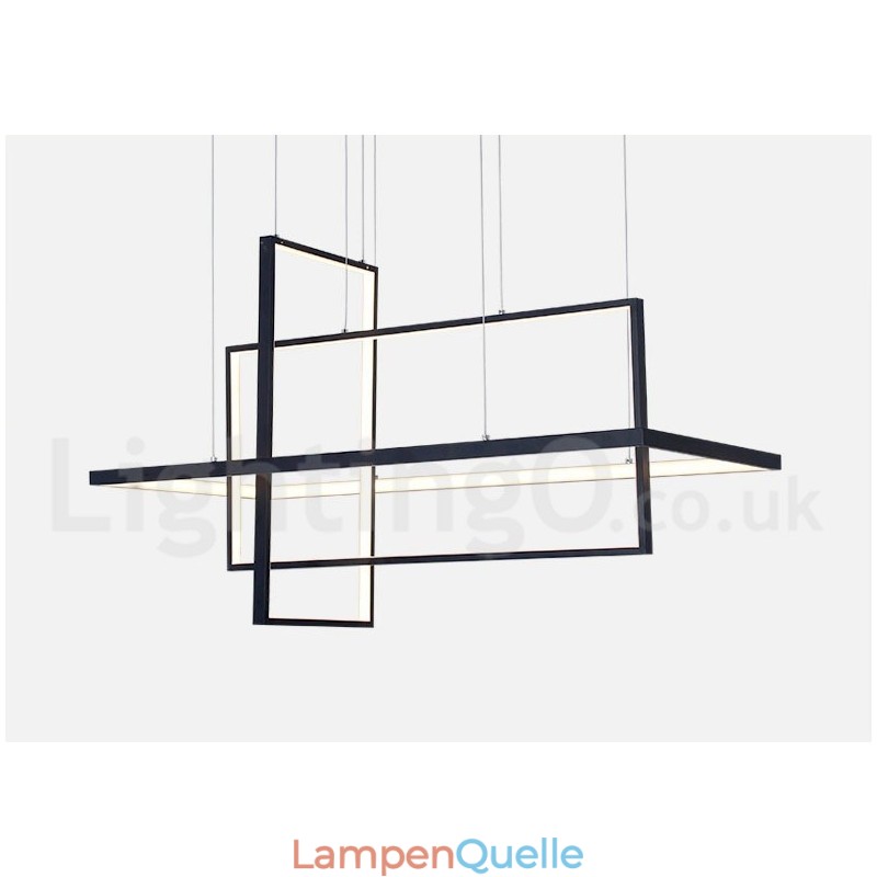 Dimmbare lineare Pendelleuchte mit Fernbedienung Umgebungslicht Lackierte Oberflächen Aluminium Modernes Design