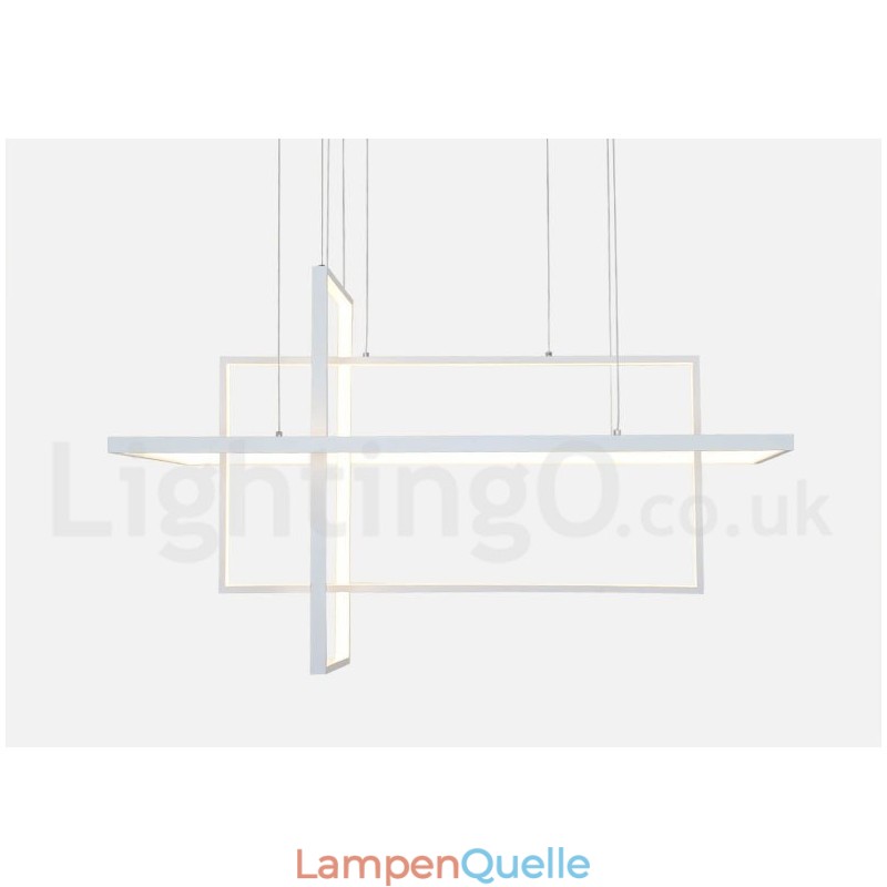 Dimmbare lineare Pendelleuchte mit Fernbedienung Umgebungslicht Lackierte Oberflächen Aluminium Modernes Design