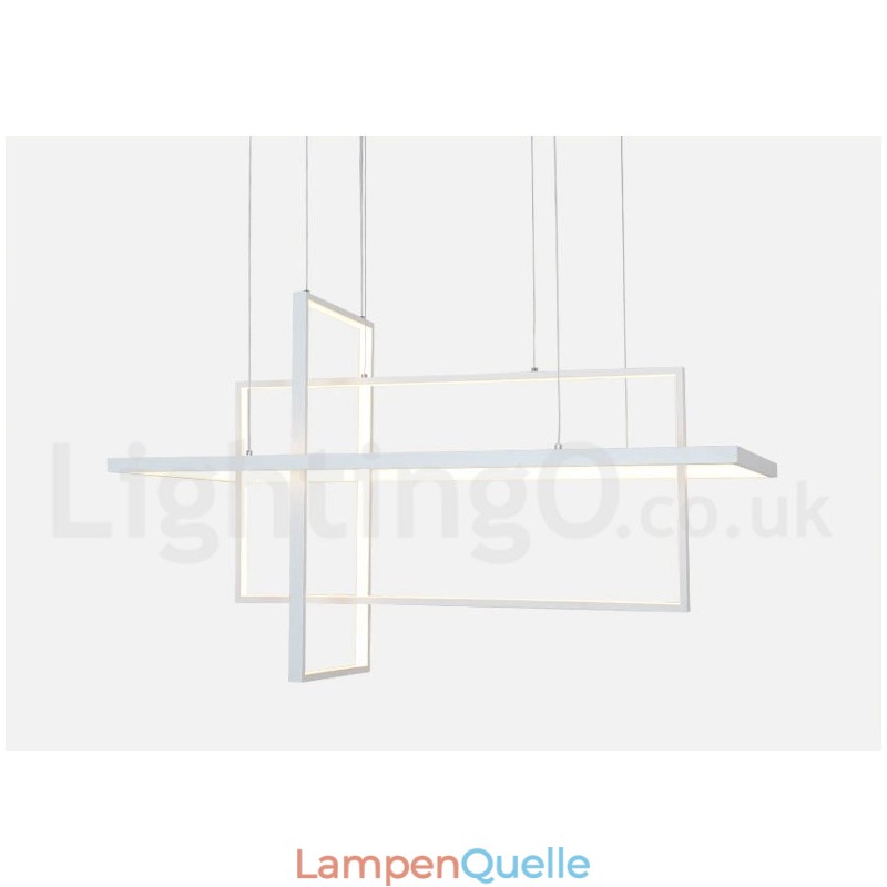 Dimmbare lineare Pendelleuchte mit Fernbedienung Umgebungslicht Lackierte Oberflächen Aluminium Modernes Design