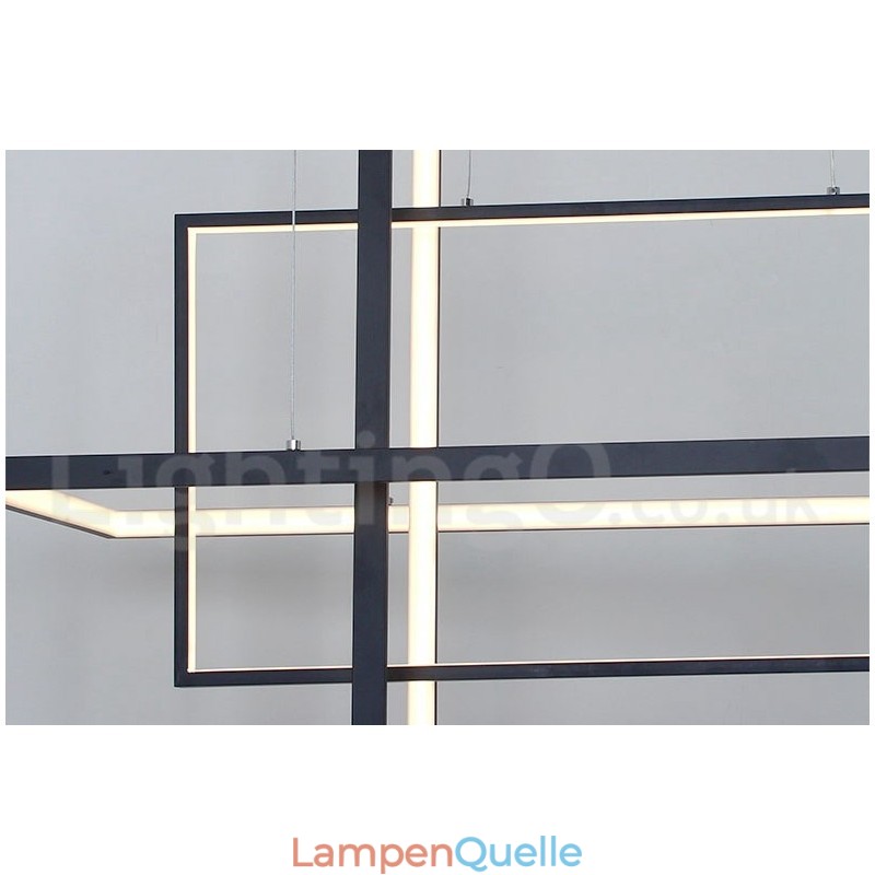 Dimmbare lineare Pendelleuchte mit Fernbedienung Umgebungslicht Lackierte Oberflächen Aluminium Modernes Design