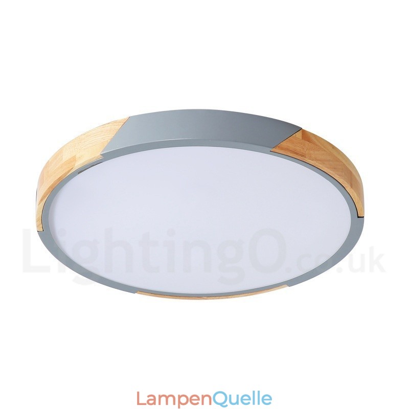 Dimmbare Macaron Multi Colours Holz Ultradünne Deckenleuchte mit Acrylschirm Deckenlampe Nordischer Stil