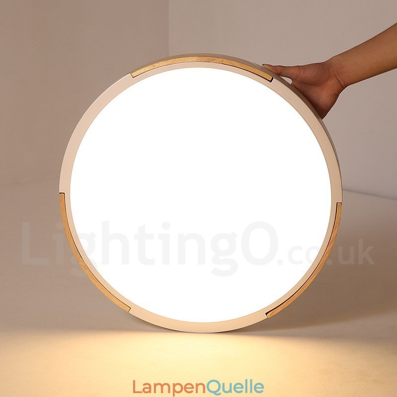 Dimmbare Macaron Multi Colours Holz Ultradünne Deckenleuchte mit Acrylschirm Deckenlampe Nordischer Stil