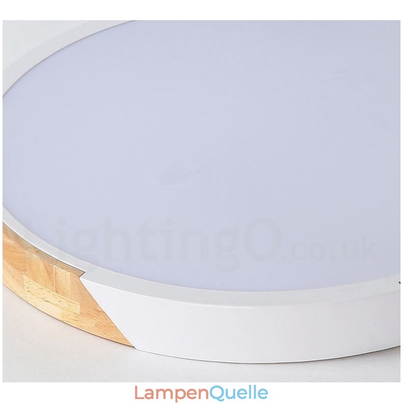 Dimmbare Macaron Multi Colours Holz Ultradünne Deckenleuchte mit Acrylschirm Deckenlampe Nordischer Stil