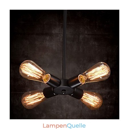 Pendelleuchte 4 Lichter Landhausstil Schmiedeeisen Pendelleuchte 4 Lichter Landhausstil Schmiedeeisen