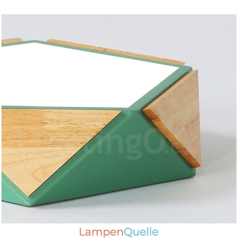 Dimmbare Macaron Multi Farben Holz Deckenleuchte mit Acrylschirm Deckenlampe Nordischer Stil