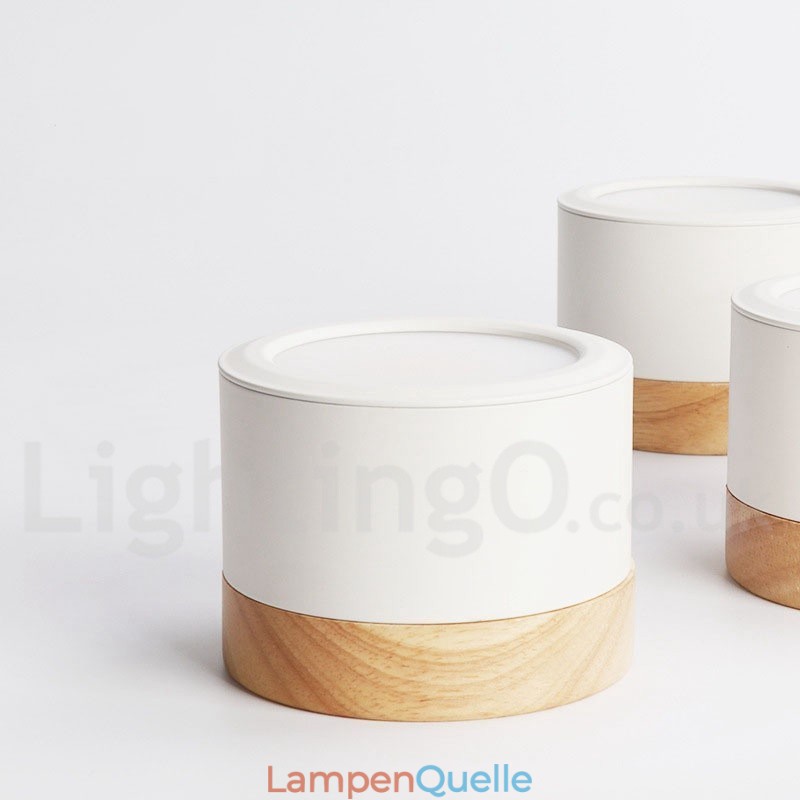 Holz Modernes Design Mini Deckenleuchte mit Acrylschirm Spezial für Auch als Wandleuchte verwendbar