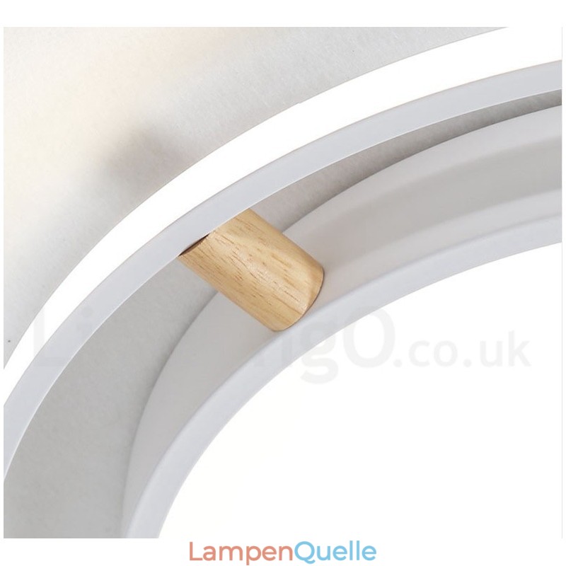 Dimmbare Macaron Ultradünne Mehrfarbige Runde Deckenleuchte aus Holz mit Acrylschirm Deckenlampe im nordischen Stil