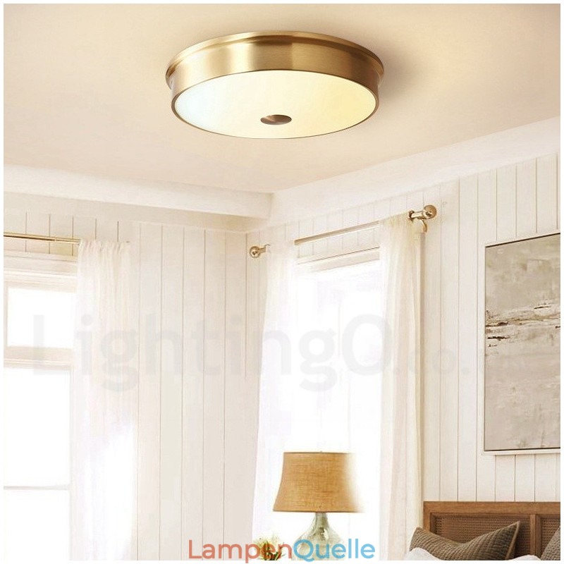 Deckenleuchte im Retro-Vintage-Stil mit Glasschirm