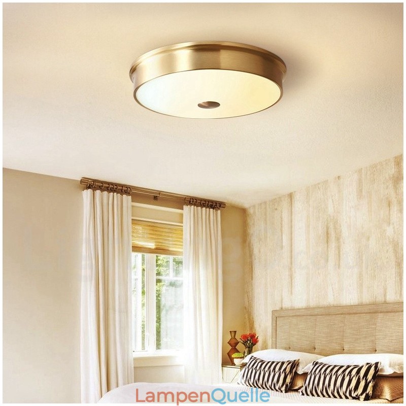Deckenleuchte im Retro-Vintage-Stil mit Glasschirm