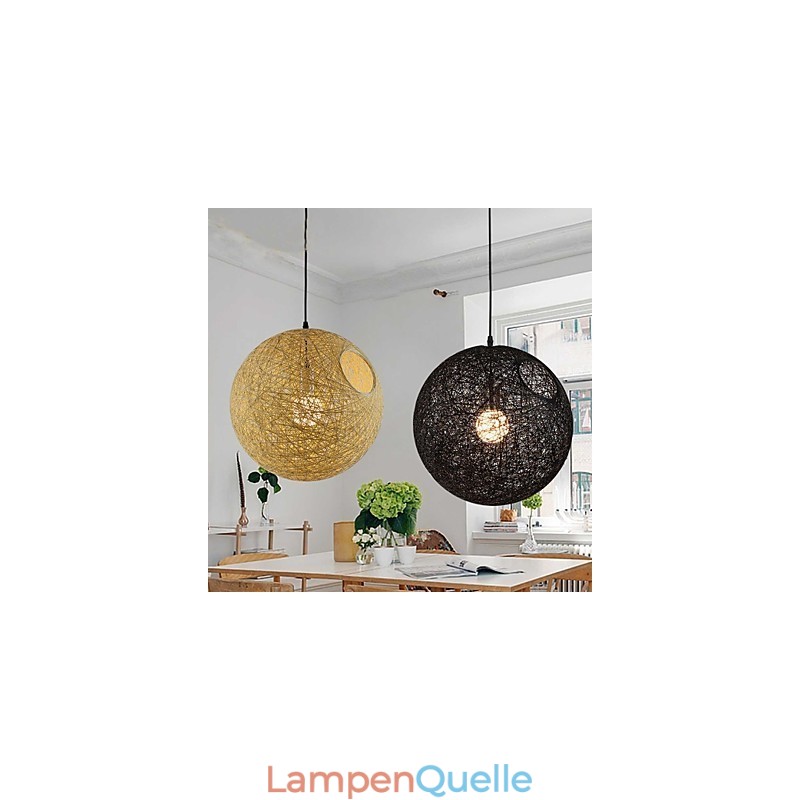Country Simple Modern Lampe Pastoral Rattan Lampe Hanf Ball Kronleuchter