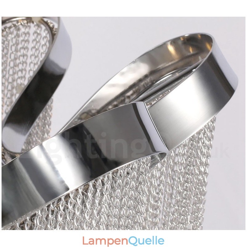 Aluminium Quasten Kronleuchter Designer Pendelleuchte Silber Farbe