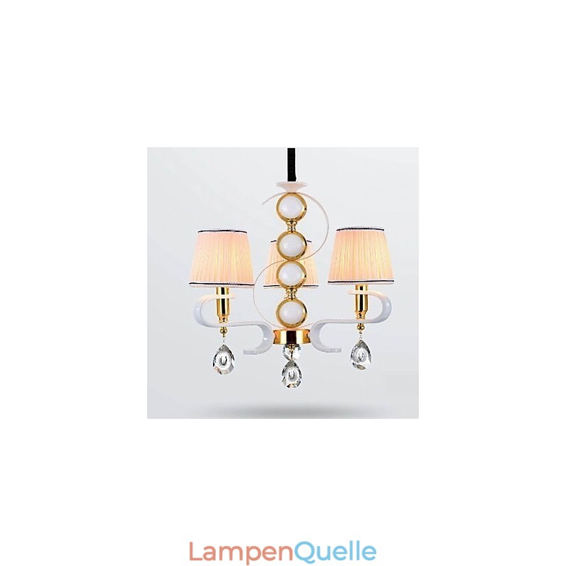 Stoff-Kronleuchter 3 Lichter Moderne minimalistische hochwertige Lampe