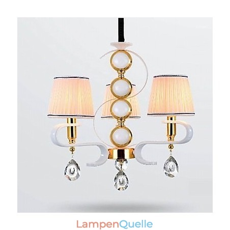 Stoff-Kronleuchter 3 Lichter Moderne minimalistische hochwertige Lampe Stoff-Kronleuchter 3 Lichter Moderne minimalistische hochwertige Lampe