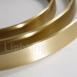 Ultradünne, runde, dimmbare Deckenleuchten aus Messing im modernen, zeitgenössischen nordischen Stil mit Acrylschirm, können auch als Wandleuchte verwendet werden