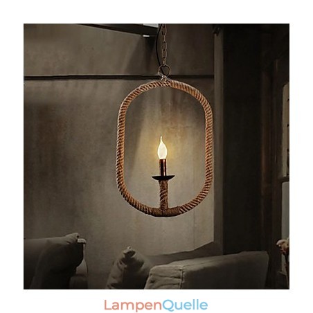 Retro 1 Lampe Hanfseil Kronleuchter Retro Landhausstil Retro 1 Lampe Hanfseil Kronleuchter Retro Landhausstil