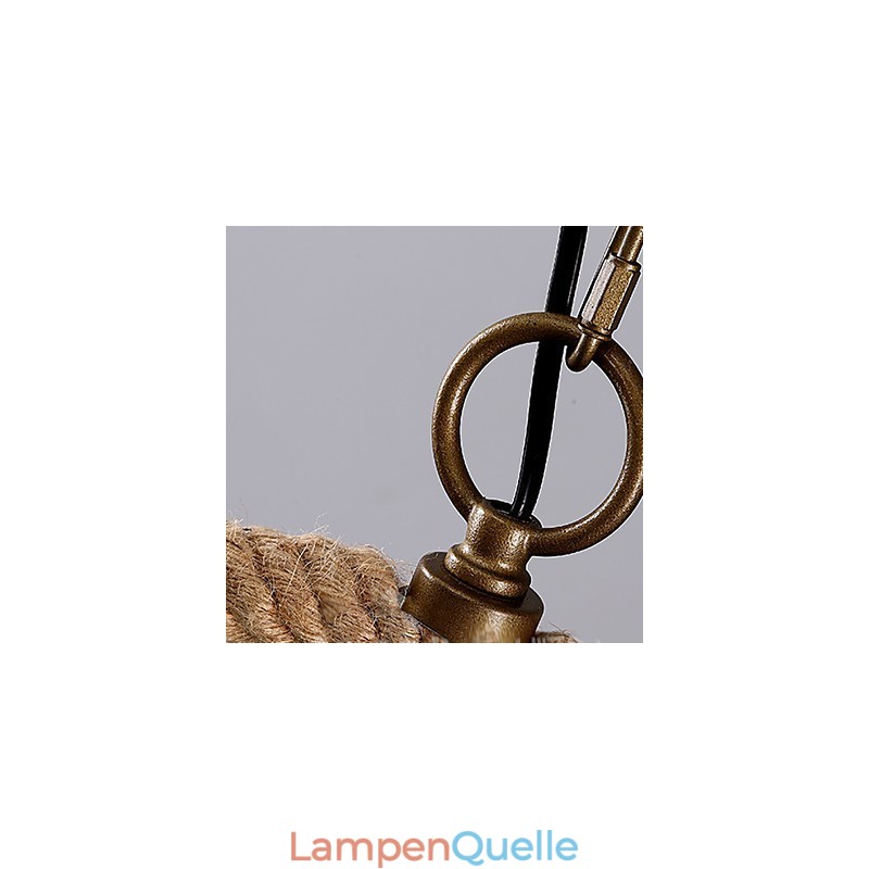 Retro 1 Lampe Hanfseil Kronleuchter Retro Landhausstil