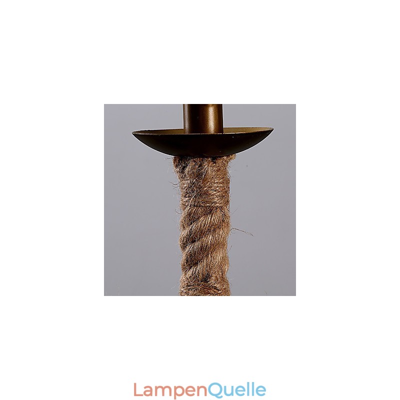 Retro 1 Lampe Hanfseil Kronleuchter Retro Landhausstil