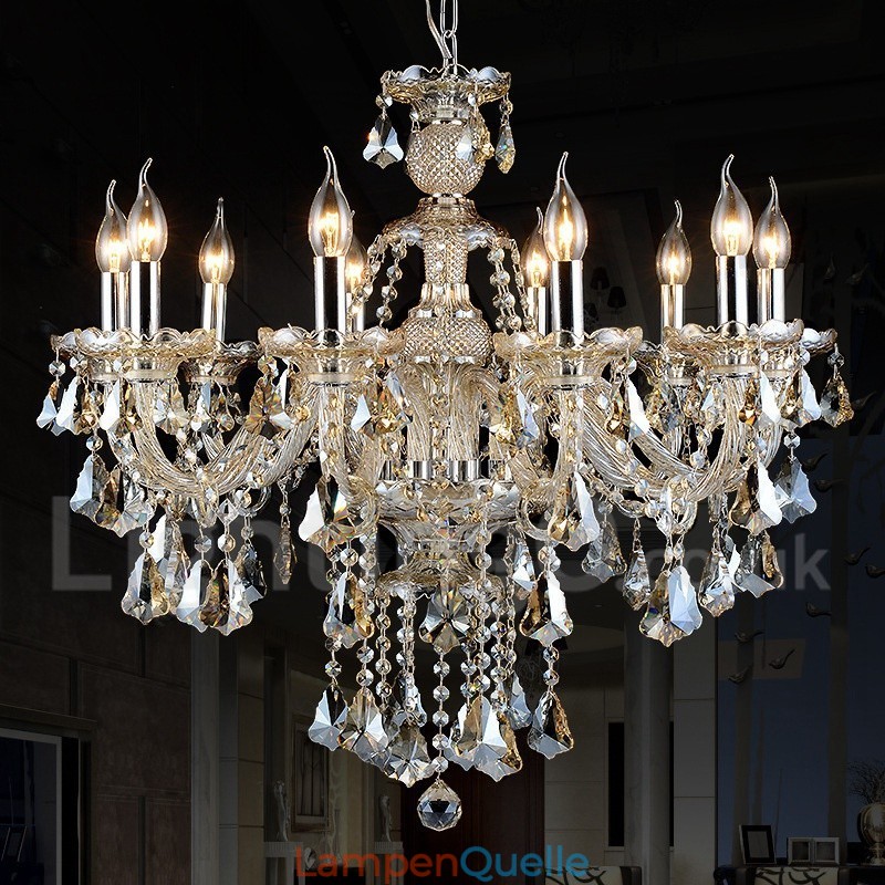 Retro Cognac Farbe K9 Kristall Moderner Kronleuchter