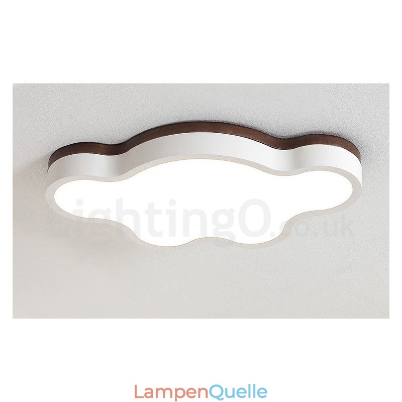 Retro Holz Stahl Flush Holz Licht Kinder Deckenleuchte