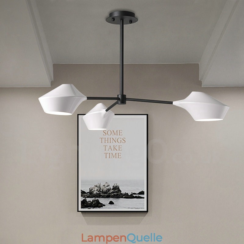 Linearer Retro-Kronleuchter mit 3 Lichtern und Acrylschirmen für den Außenbereich, Garage
