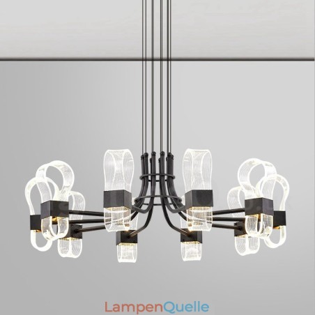 10-flammiger nordischer postmoderner Kronleuchter im 2021-Design mit Acrylschirmen 10-flammiger nordischer postmoderner Kronleuchter im 2021-Design mit Acrylschirmen