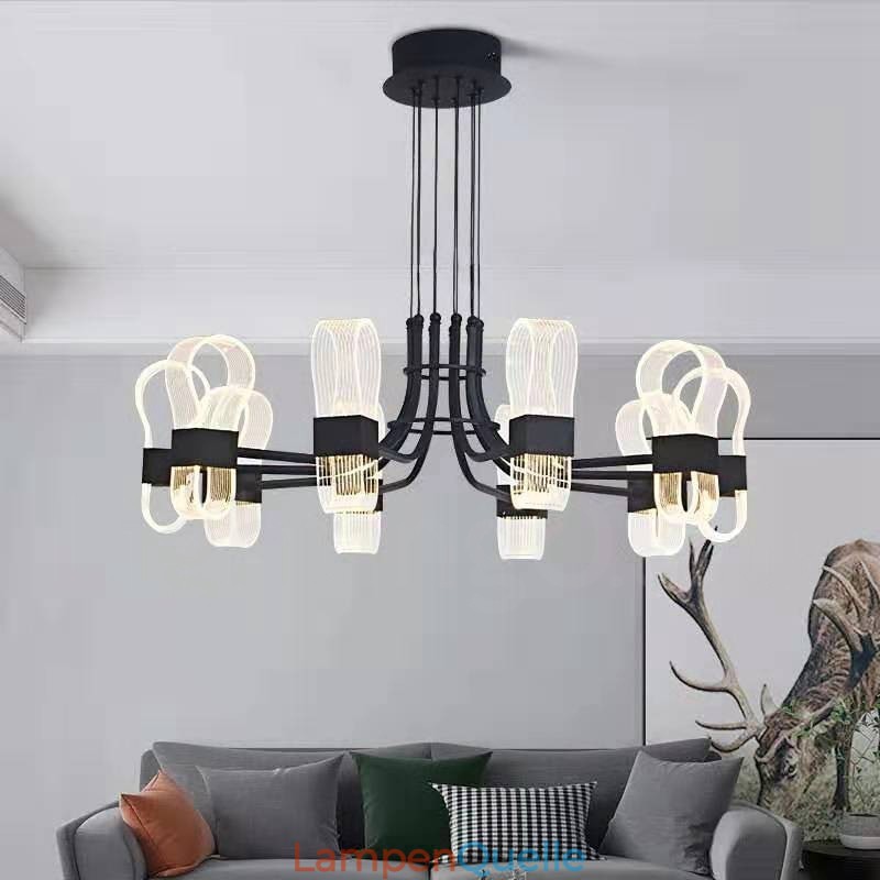 10-flammiger nordischer postmoderner Kronleuchter im 2021-Design mit Acrylschirmen