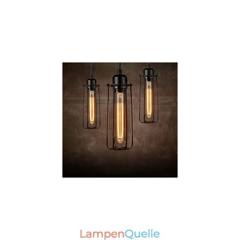 Kronleuchter Mini-Stil Rustikale Lodge Retro Metall 3 Licht Pendelleuchte