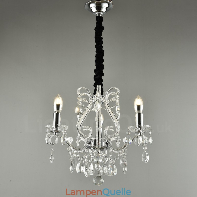 3 Licht Gold Silber Amerikanischen Stil Kristall Anhänger Kronleuchter Licht Shop