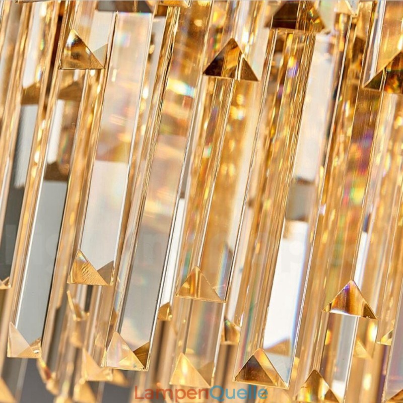 Dieses Jahr Luxus Postmodern Gold Runde K9 Kristall Anhänger Kronleuchter Ausstellungshalle