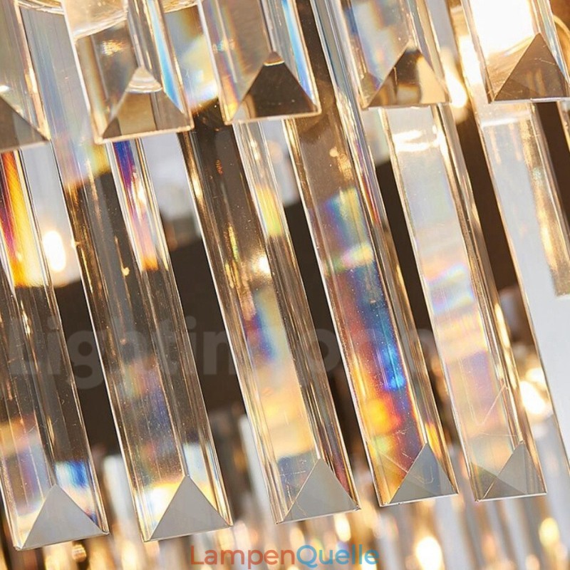 Luxus Modern Gold Plus Schwarz Runde K9 Kristall Anhänger Kronleuchter Ausstellung Halle