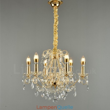 6 Licht Gold Silber Amerikanischen Stil Kristall Anhänger Kronleuchter Licht Shop 6 Licht Gold Silber Amerikanischen Stil Kristall Anhänger Kronleuchter Licht Shop