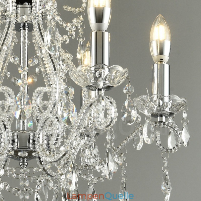 6 Licht Gold Silber Amerikanischen Stil Kristall Anhänger Kronleuchter Licht Shop