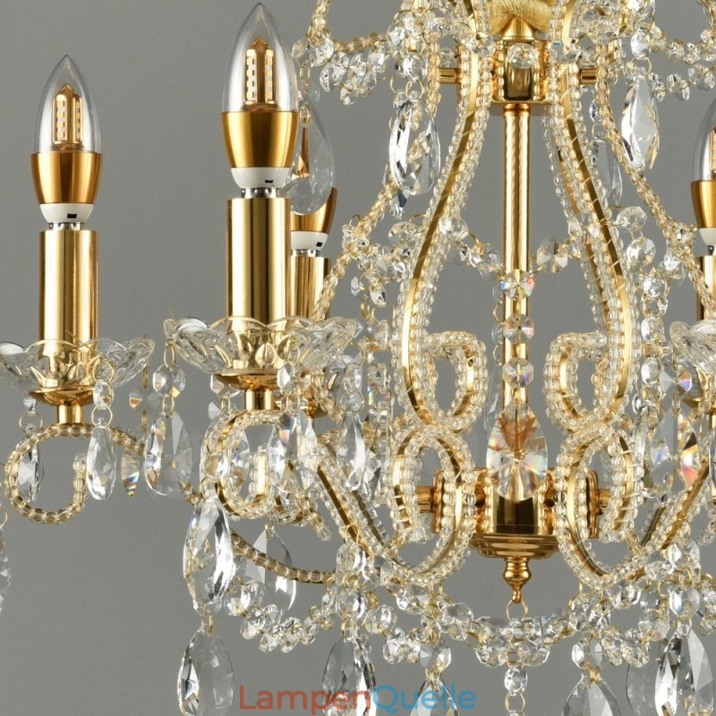 6 Licht Gold Silber Amerikanischen Stil Kristall Anhänger Kronleuchter Licht Shop