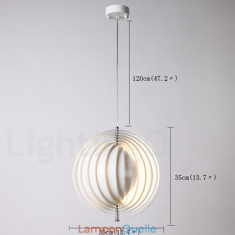 Globe White Rotate Postmodern DIY Pendelleuchte
