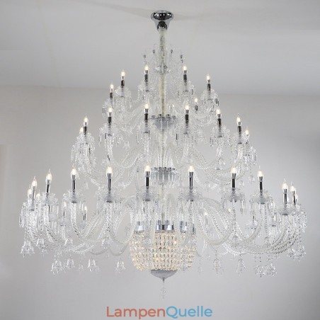 50 Licht klar elegante luxuriöse Kristall Kerze Kronleuchter Ausstellung Hal 50 Licht klar elegante luxuriöse Kristall Kerze Kronleuchter Ausstellung Hal