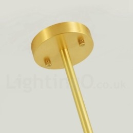 6 Licht Reinem Messing Nordeuropa Bean Kronleuchter Moderne Metall Moleküle Pendelleuchte